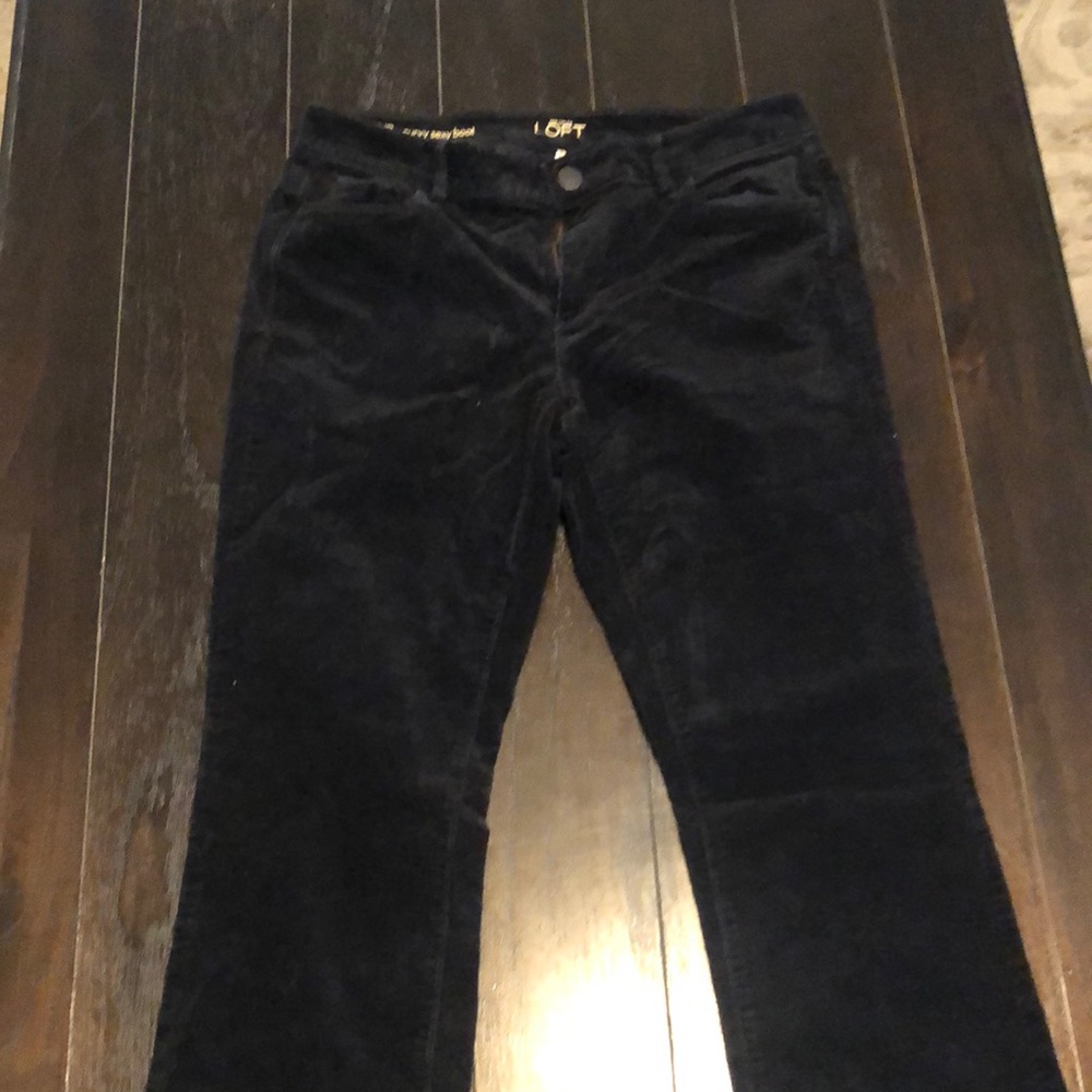 Loft Black corduroy - curvy sexy bootcut - size 29